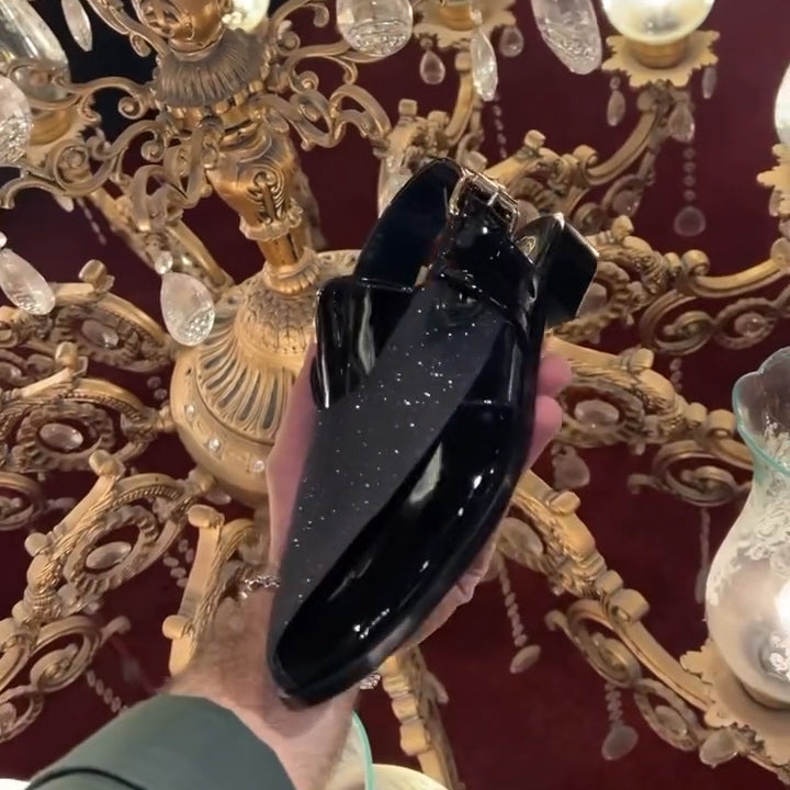 Galaxy shiny leather sandals