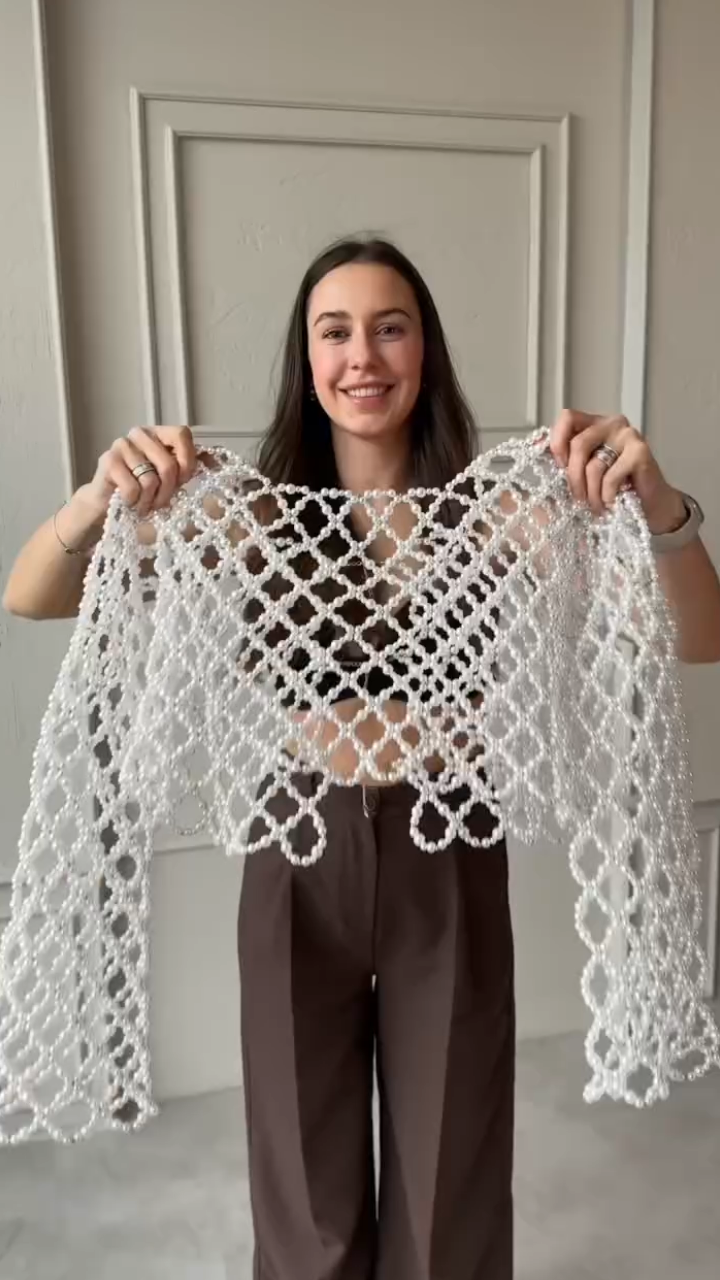 Handmade pearl top