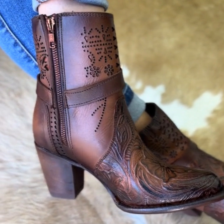 Italian hand-embroidered boots