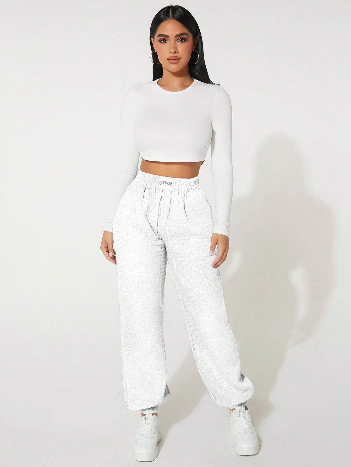 Patched Detail Slant Pocket Sweatpants