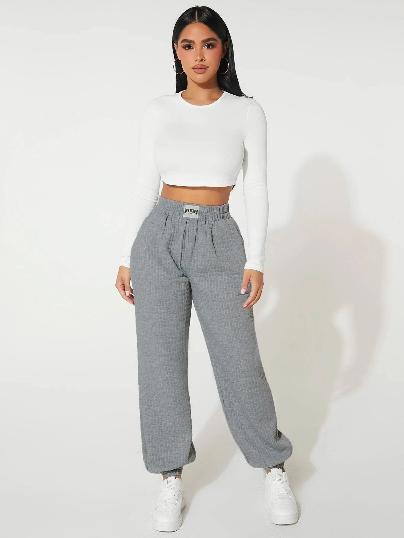 Patched Detail Slant Pocket Sweatpants