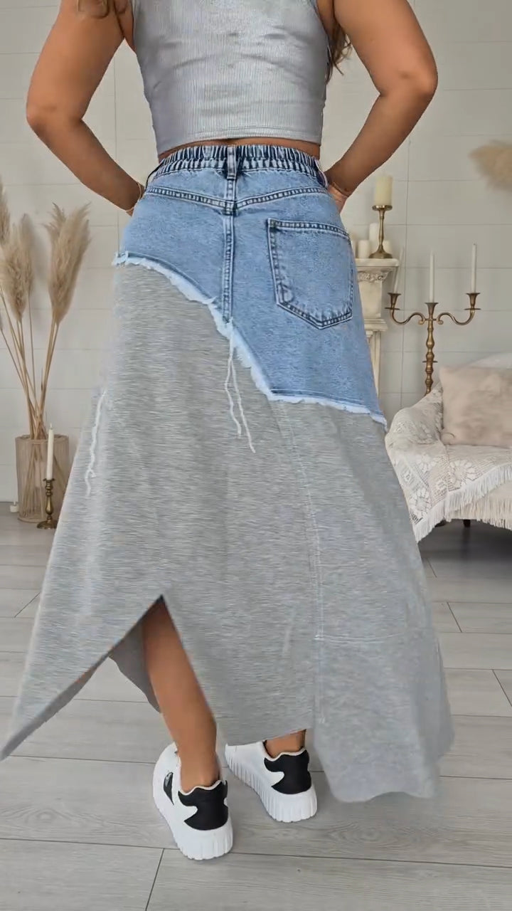 Women's Chic Fringe Patchwork Casual Personality Skirt