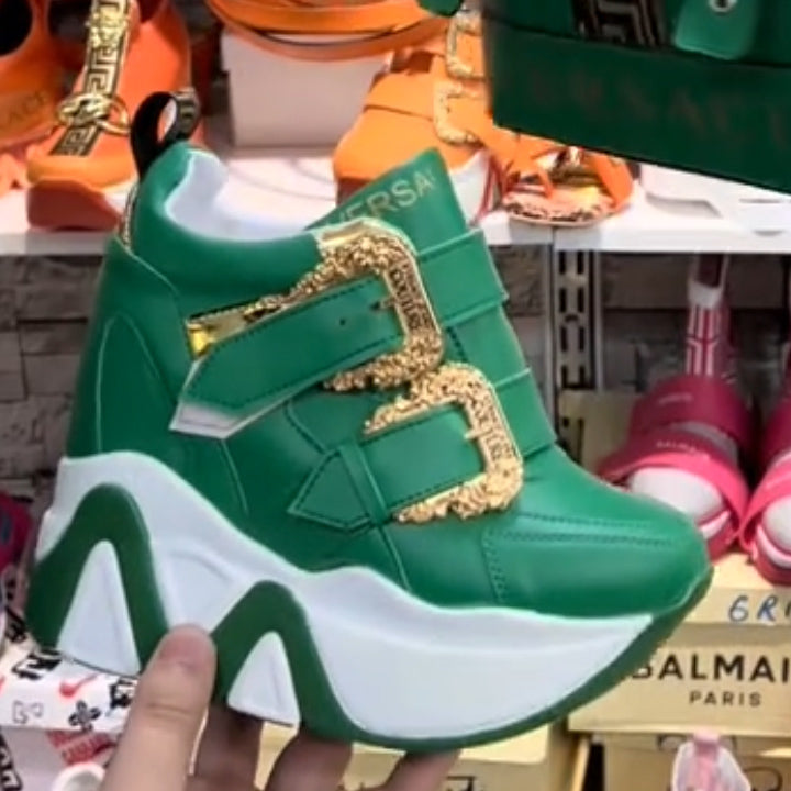 Women's stylish sneaker on a thick sole
