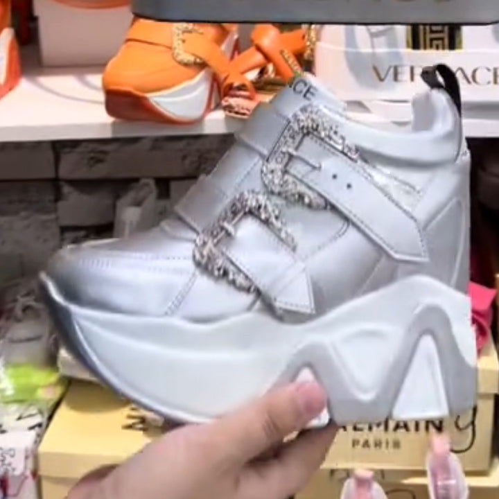 Women's stylish sneaker on a thick sole
