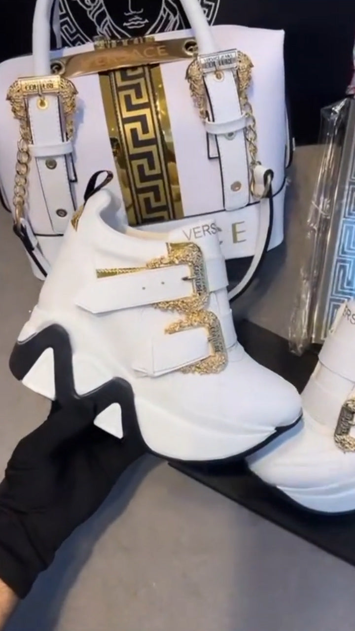 Women's stylish sneaker on a thick sole