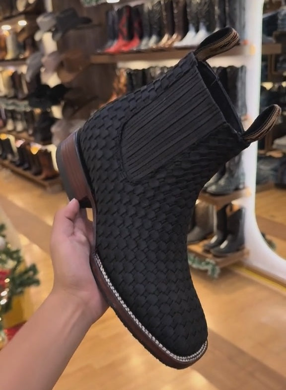 Italian Hand-Woven Western Cowboy Boots