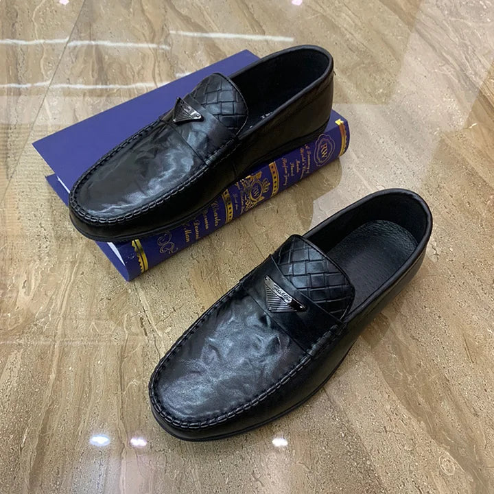 British Style Soft Leather Casual Penny Loafers