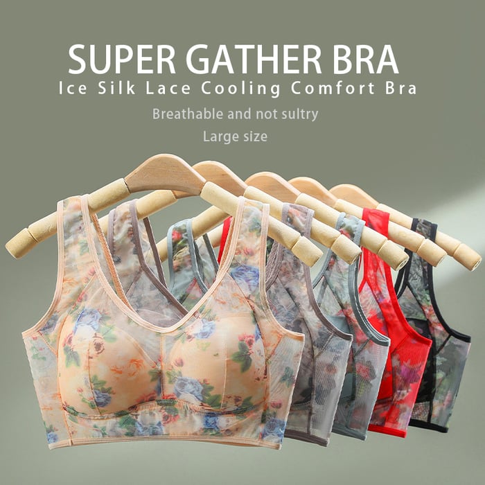 Super gather bra | Ice Silk Lace Cooling Comfort Bra