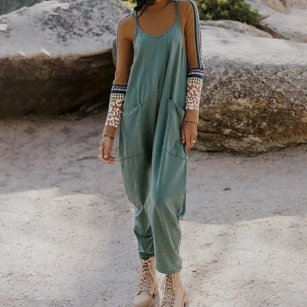 LAST DAY 70% OFF🔥Wide Leg Jumpsuit with Pockets (Buy 2 Free Shipping)