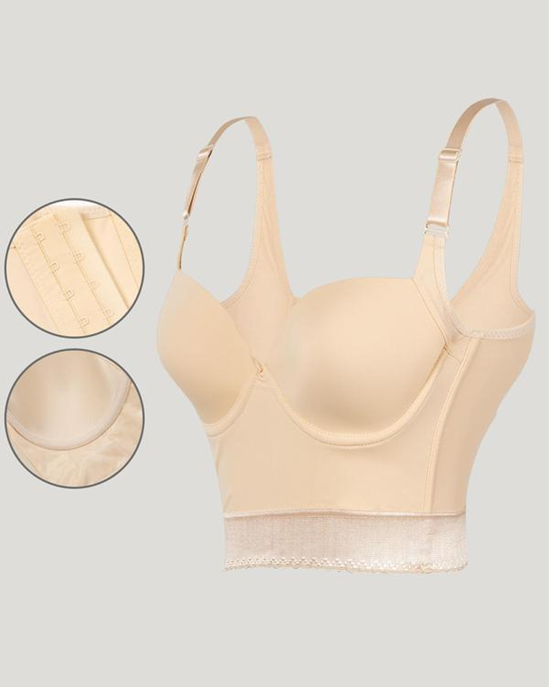 Built-In Shapewear Longline Push-Up Bra