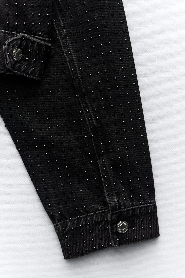 SUPER WIDE LEG RHINESTONE JEANS