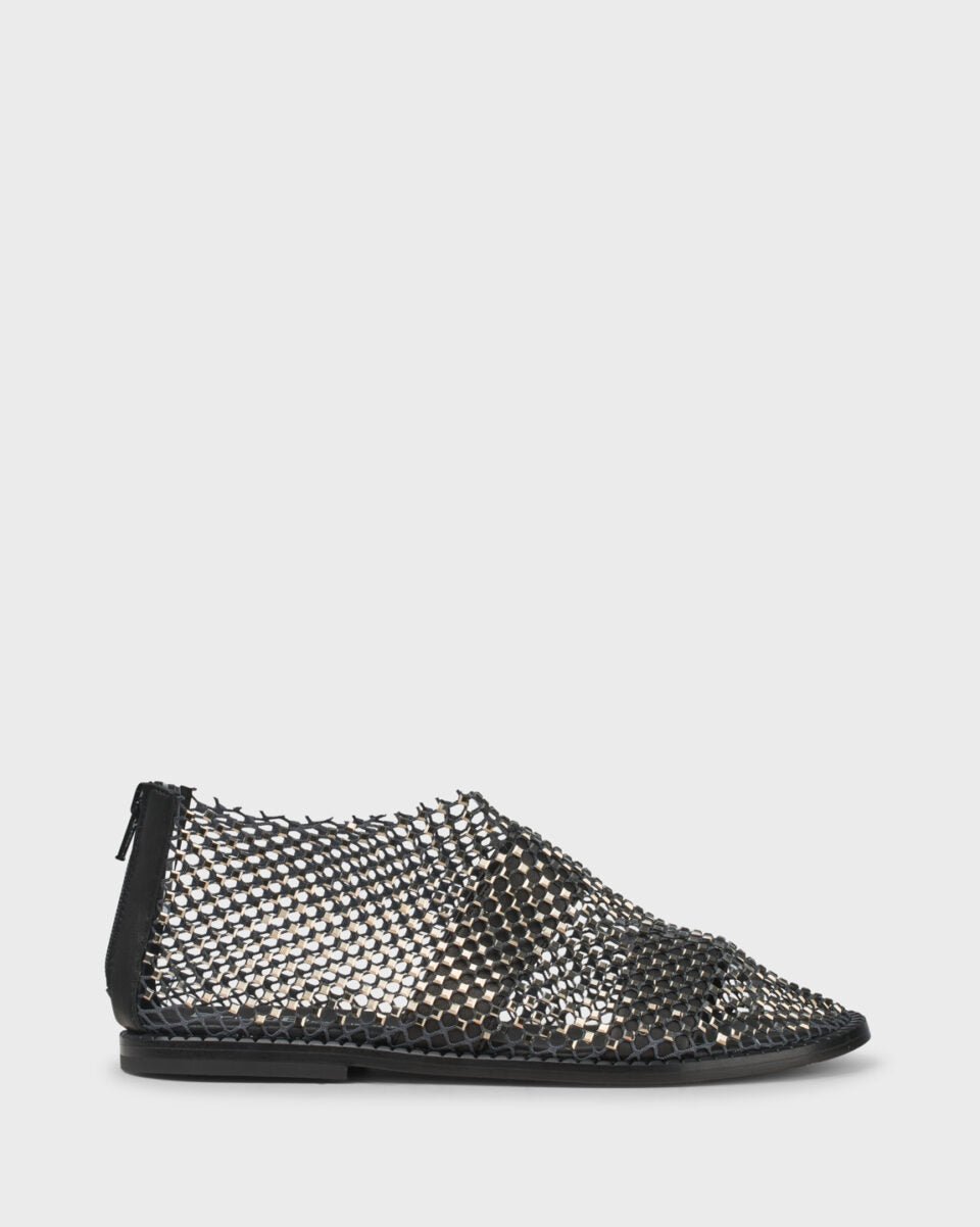 Tan mesh sandals