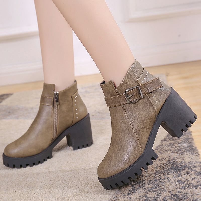Spanish Napa Leather Nude Boots