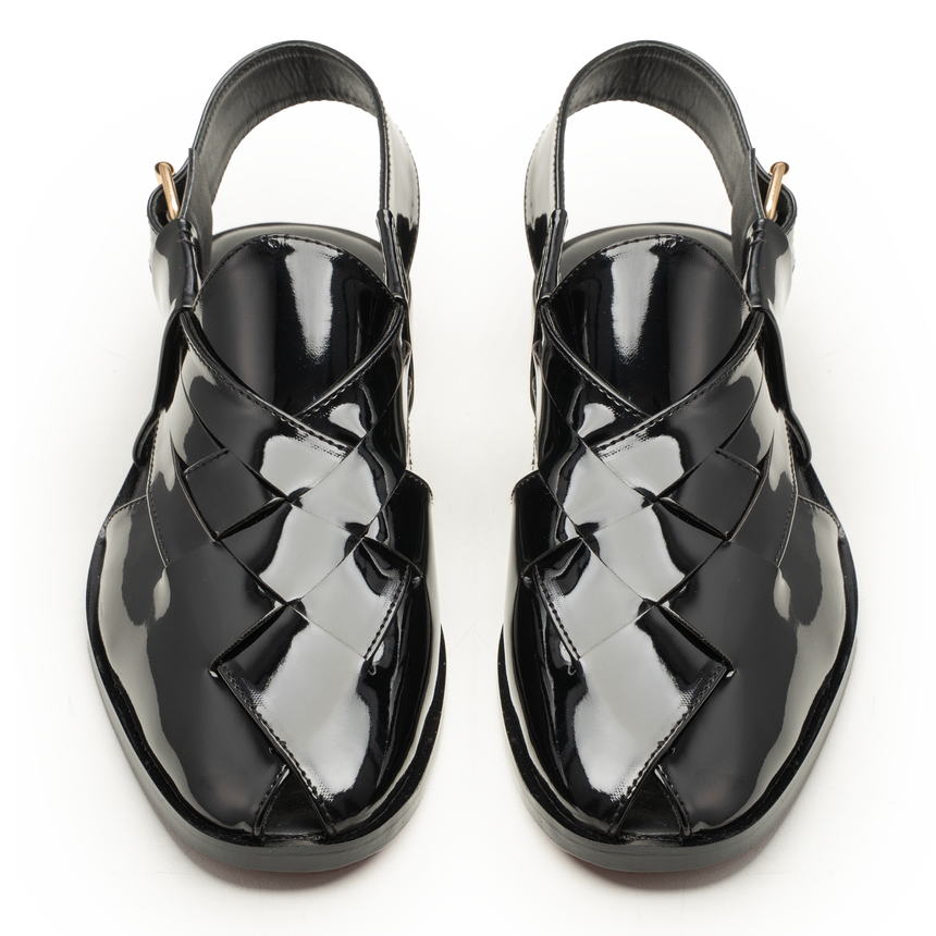 Black Peshaweri Chapal sandals