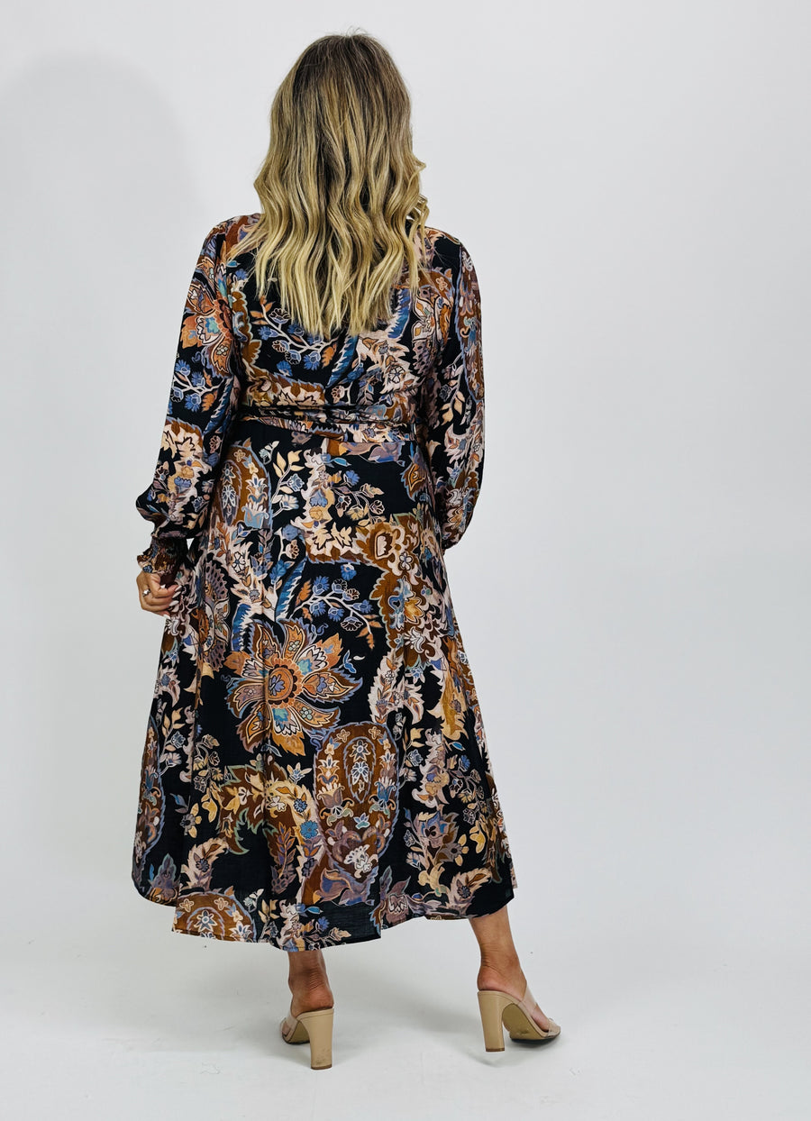 ANTIQUE PRINT SHIRT DRESS