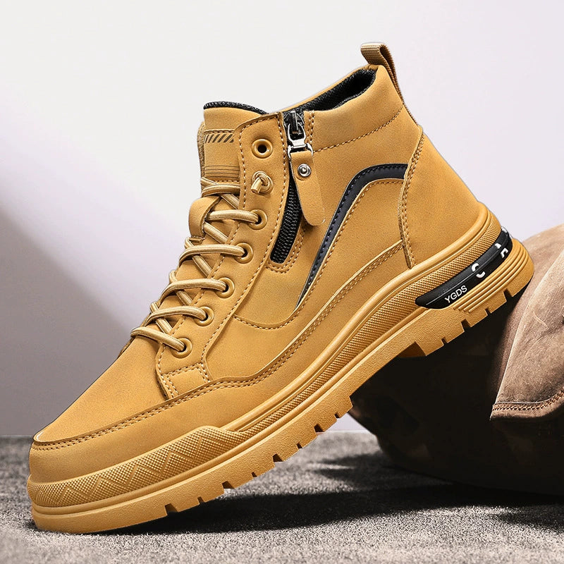 Men's Leather Non-Slip Sneakers