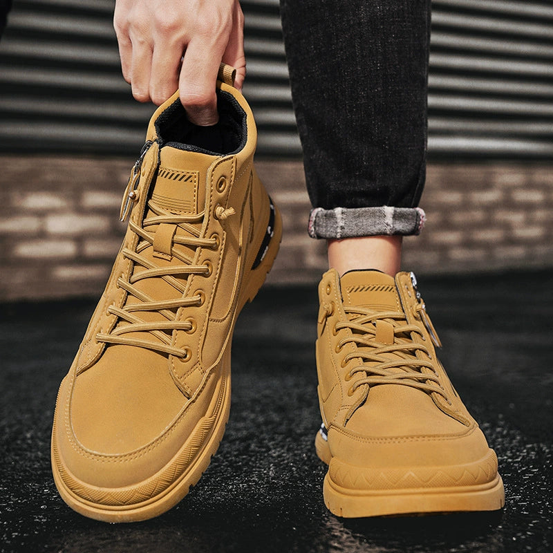 Men's Leather Non-Slip Sneakers