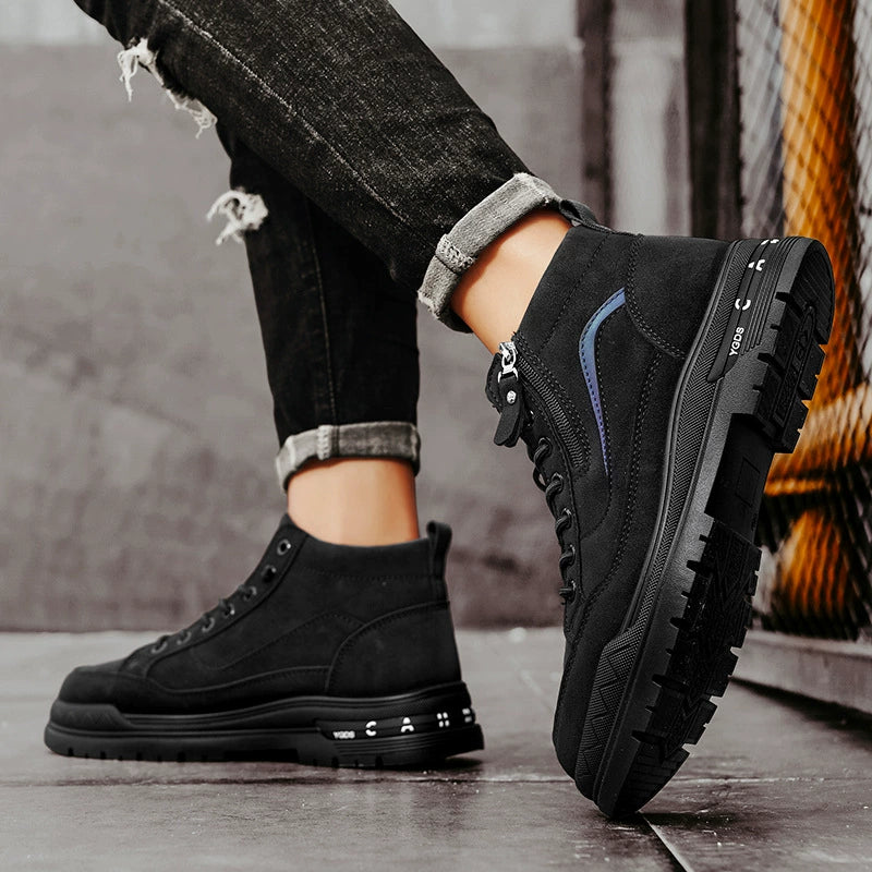 Men's Leather Non-Slip Sneakers