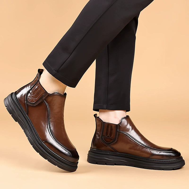 New Men's Genuine Leather British Casual Shoes