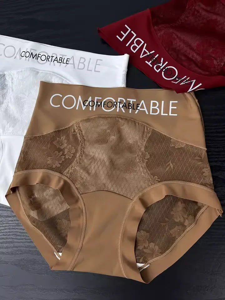 Summer thin mid-waist lace Moisture-absorbing Panties