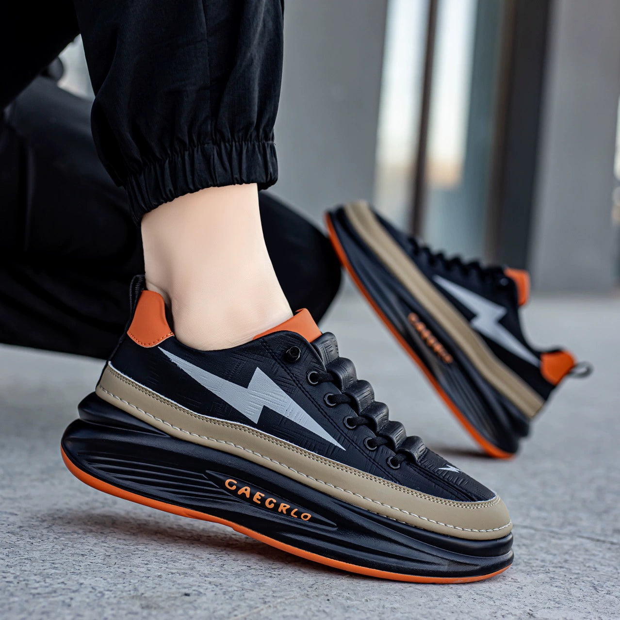 Thick-soled lightweight orthopedic shoes