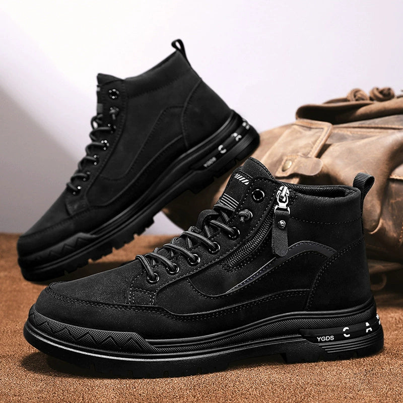 Men's Leather Non-Slip Sneakers