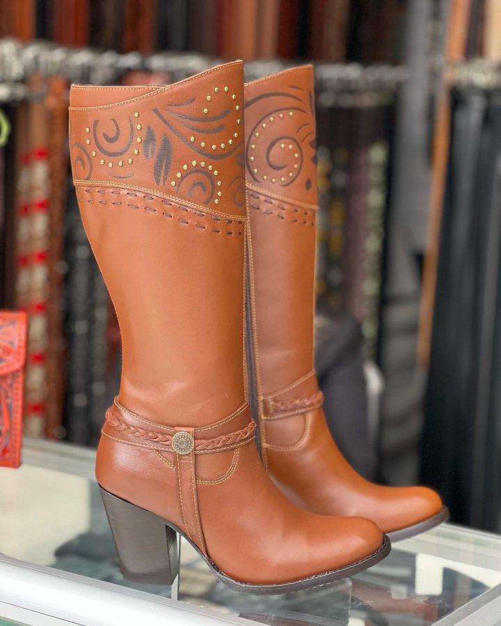 Handcrafted Embroidery Harness Boots