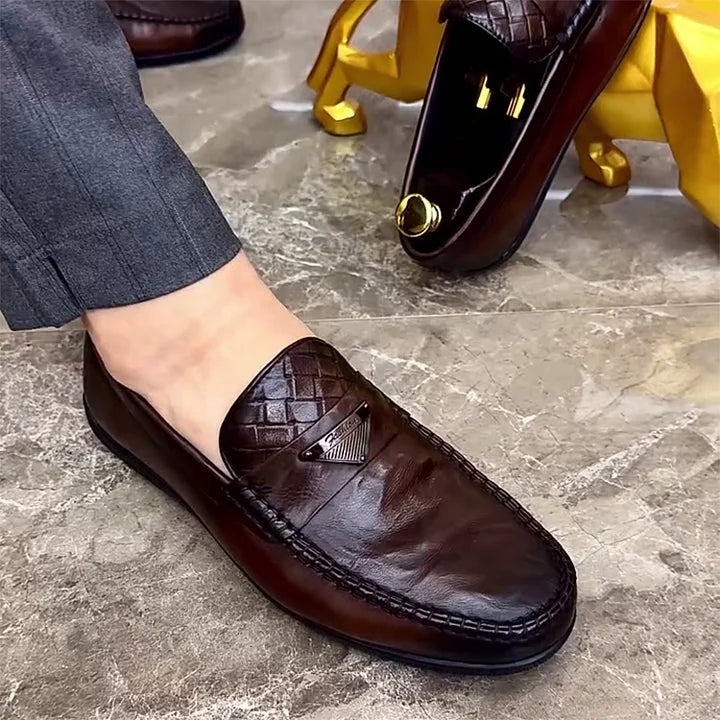British Style Soft Leather Casual Penny Loafers