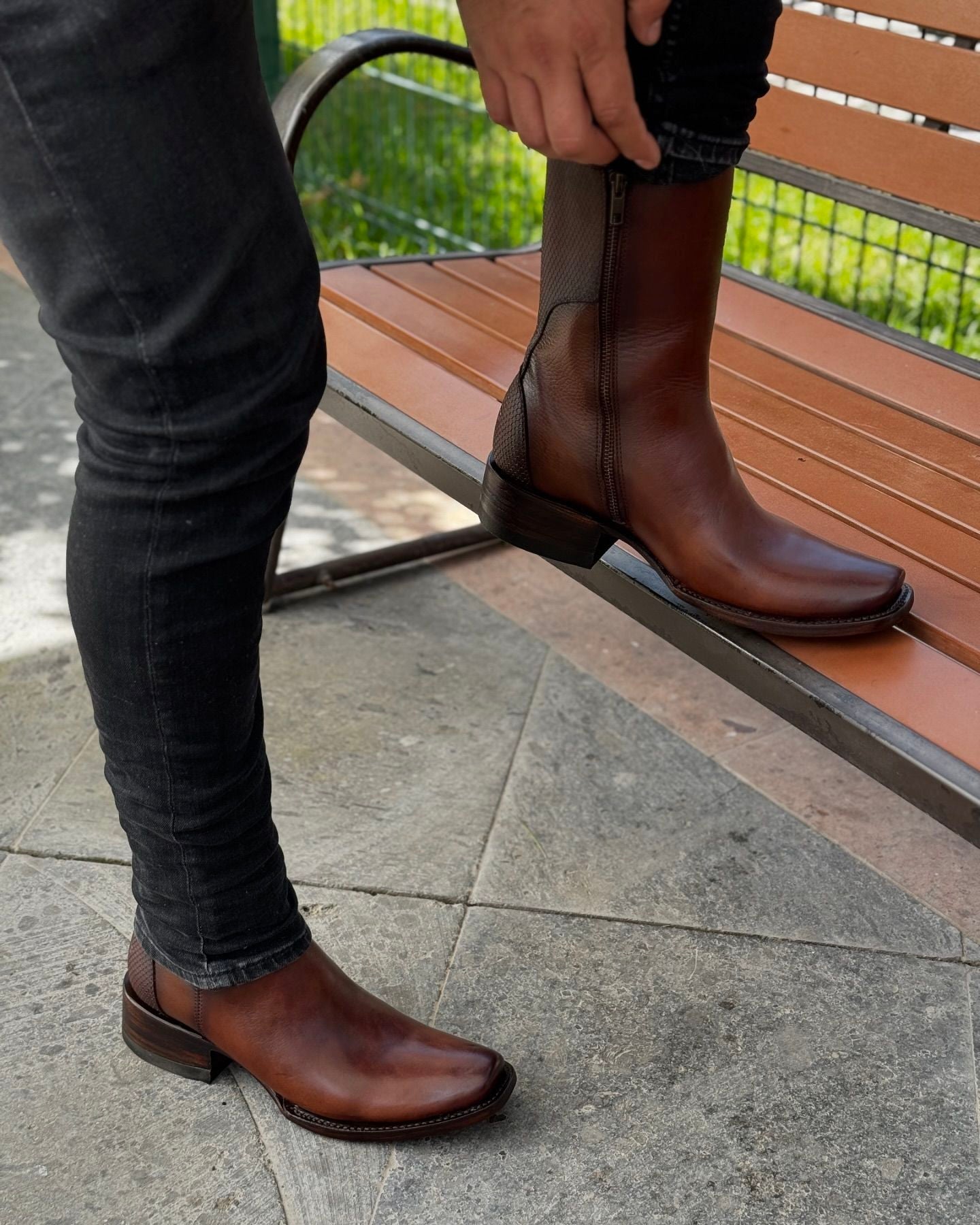 Western Cowboy Zipper Ankle Boots