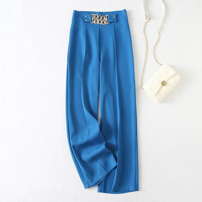 High Waisted Chain Wide Leg Pants