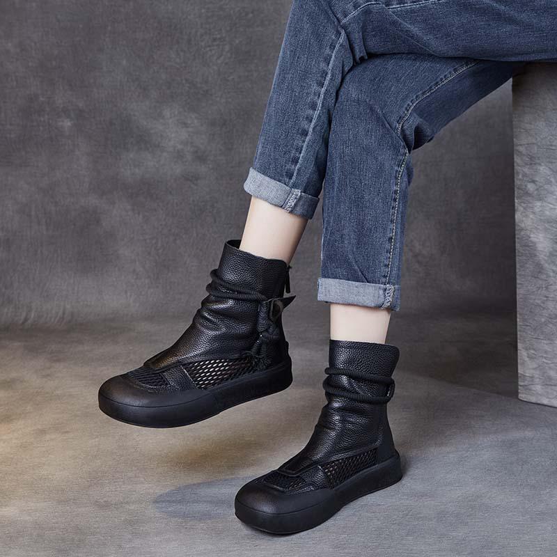 Vintage Cowhide Handmade Women's Boots