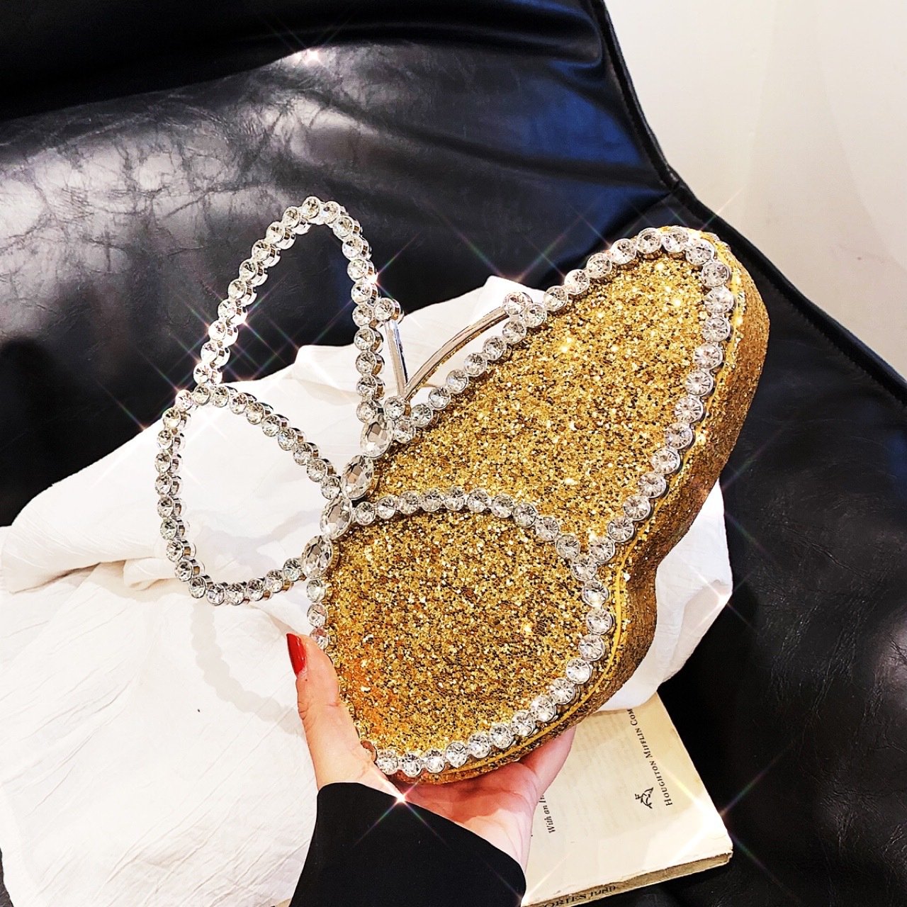 Diamond butterfly bag