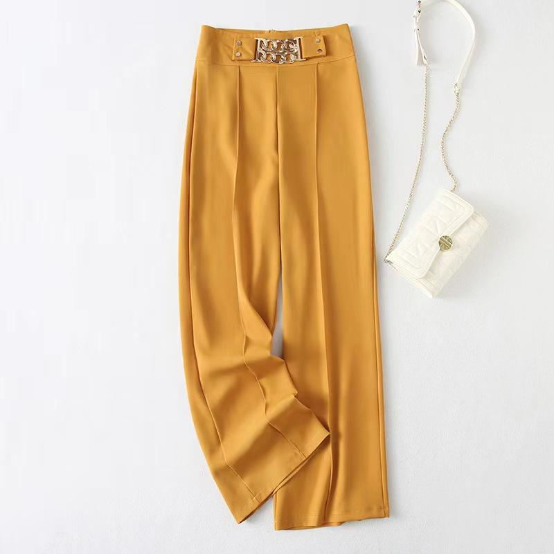 High Waisted Chain Wide Leg Pants