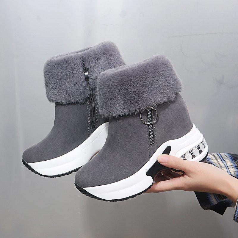 Women's Suede Arch Support Zip Boots