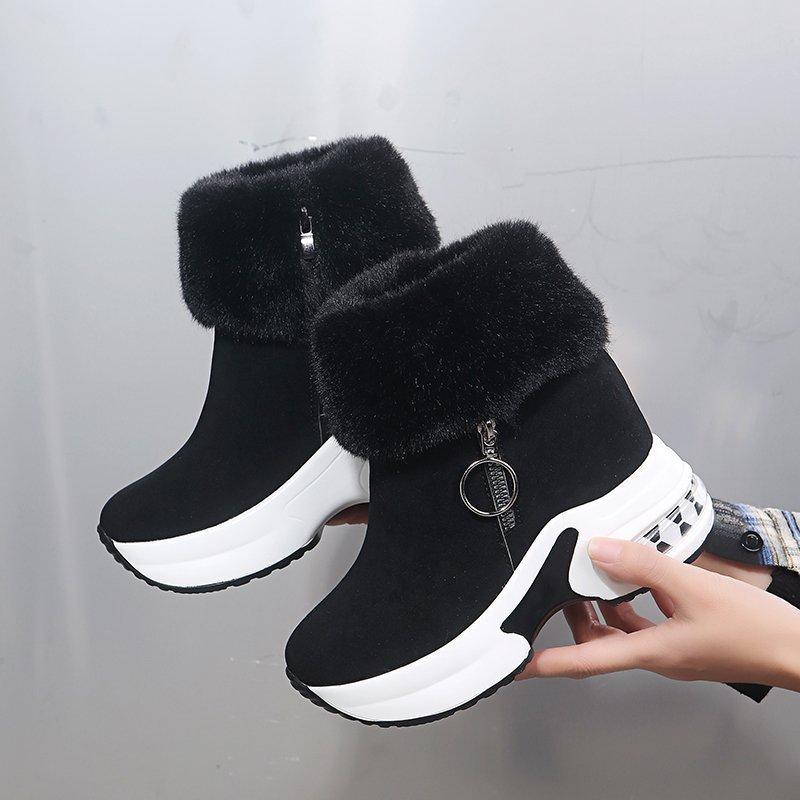 Women's Suede Arch Support Zip Boots