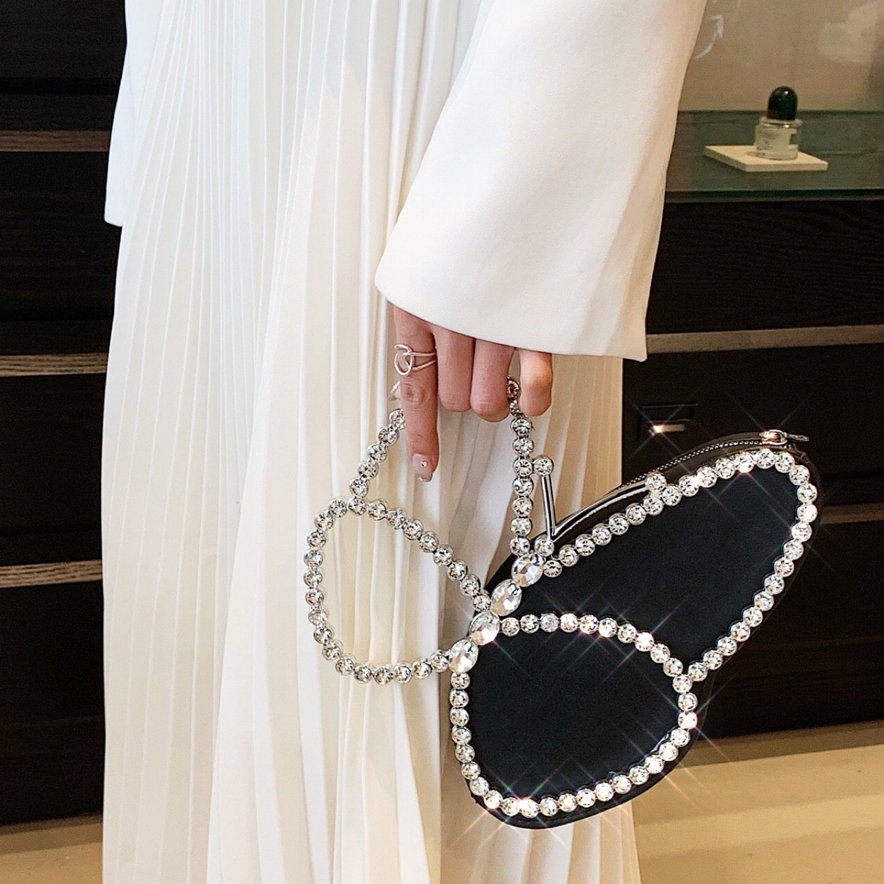Diamond butterfly bag