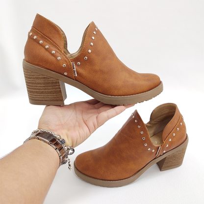 Slope Heel Orthopedic Studded Boots