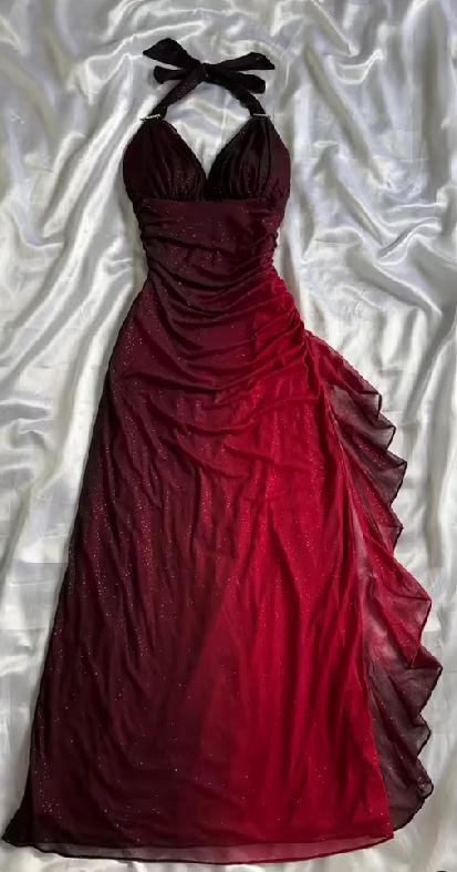 Stunning Vintage 00s Midnight Blue Ombré Shimmery Dress