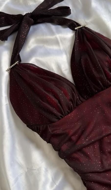 Stunning Vintage 00s Midnight Blue Ombré Shimmery Dress