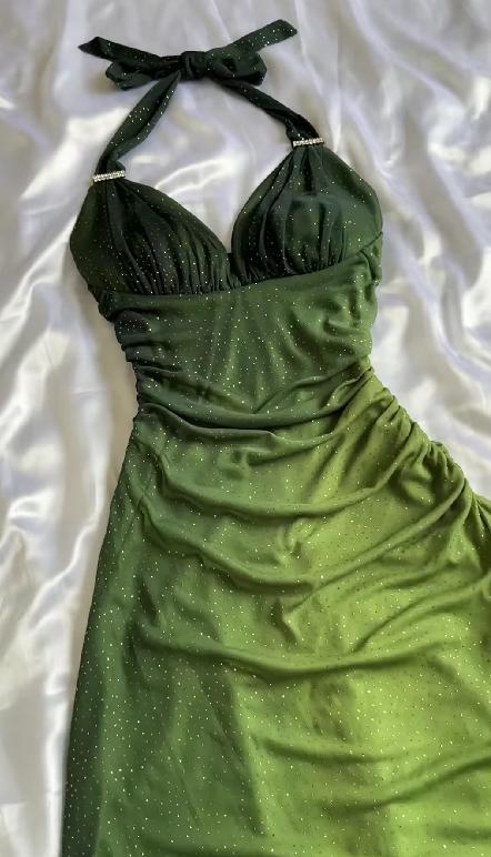 Stunning Vintage 00s Midnight Blue Ombré Shimmery Dress