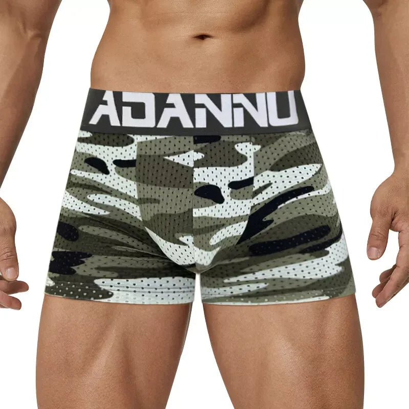 Male Mesh Butt Padded Hip Lifting Shorts
