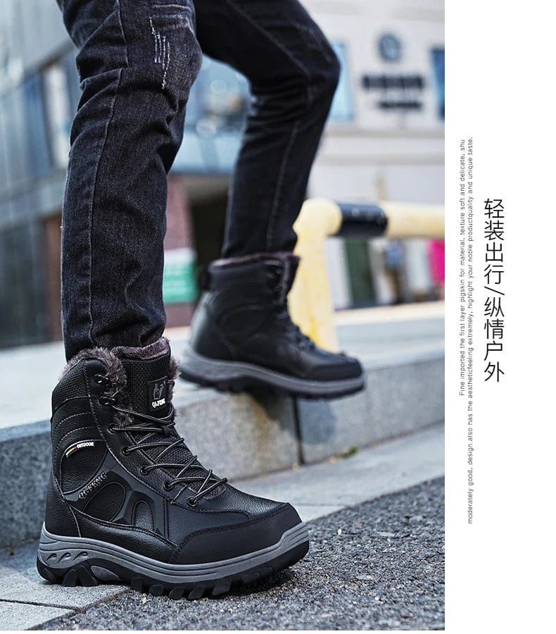 FrostTrek: High-Top Tactical Velvet Combat Snow Hiking Boots