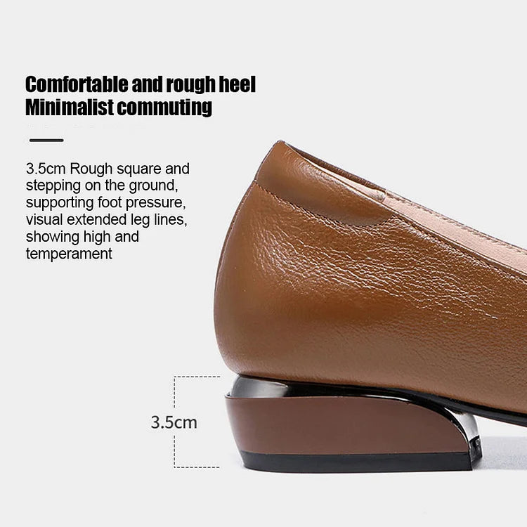 Soft-soled Causal Cutout Embroidered Leather Shoes