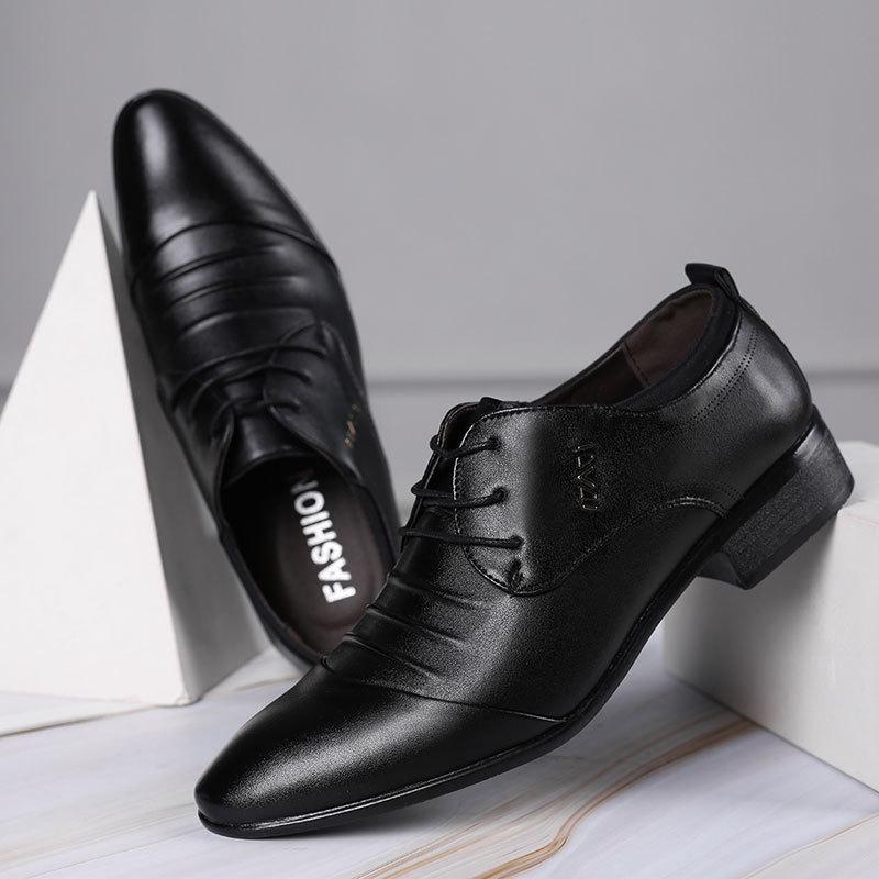 2021 new summer leather shoes men's business shoes