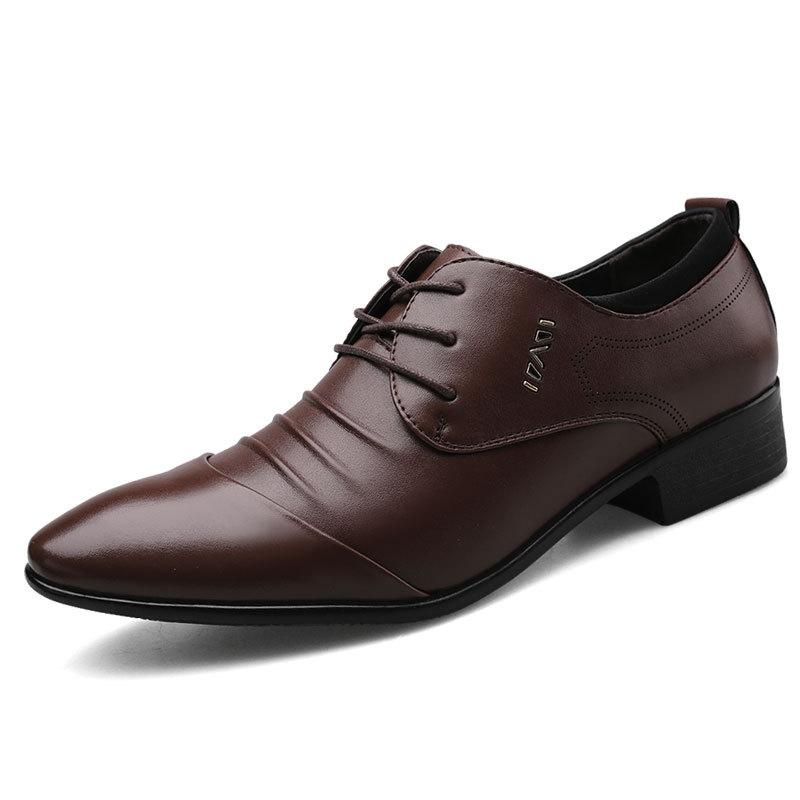 2021 new summer leather shoes men's business shoes
