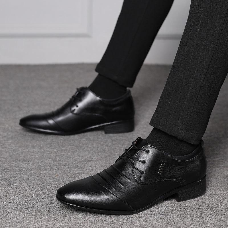 2021 new summer leather shoes men's business shoes
