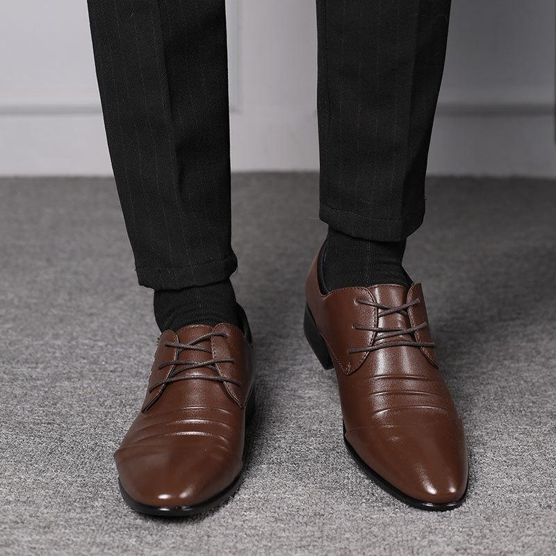 2021 new summer leather shoes men's business shoes