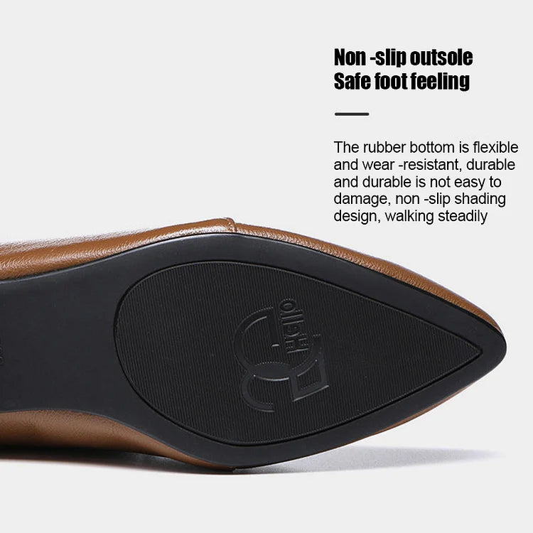 Soft-soled Causal Cutout Embroidered Leather Shoes