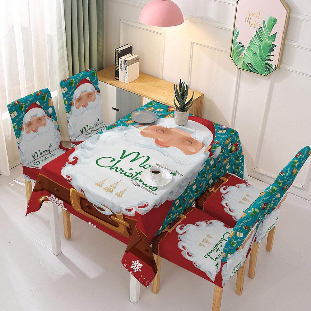 Christmas tablecloth chair cover decoration