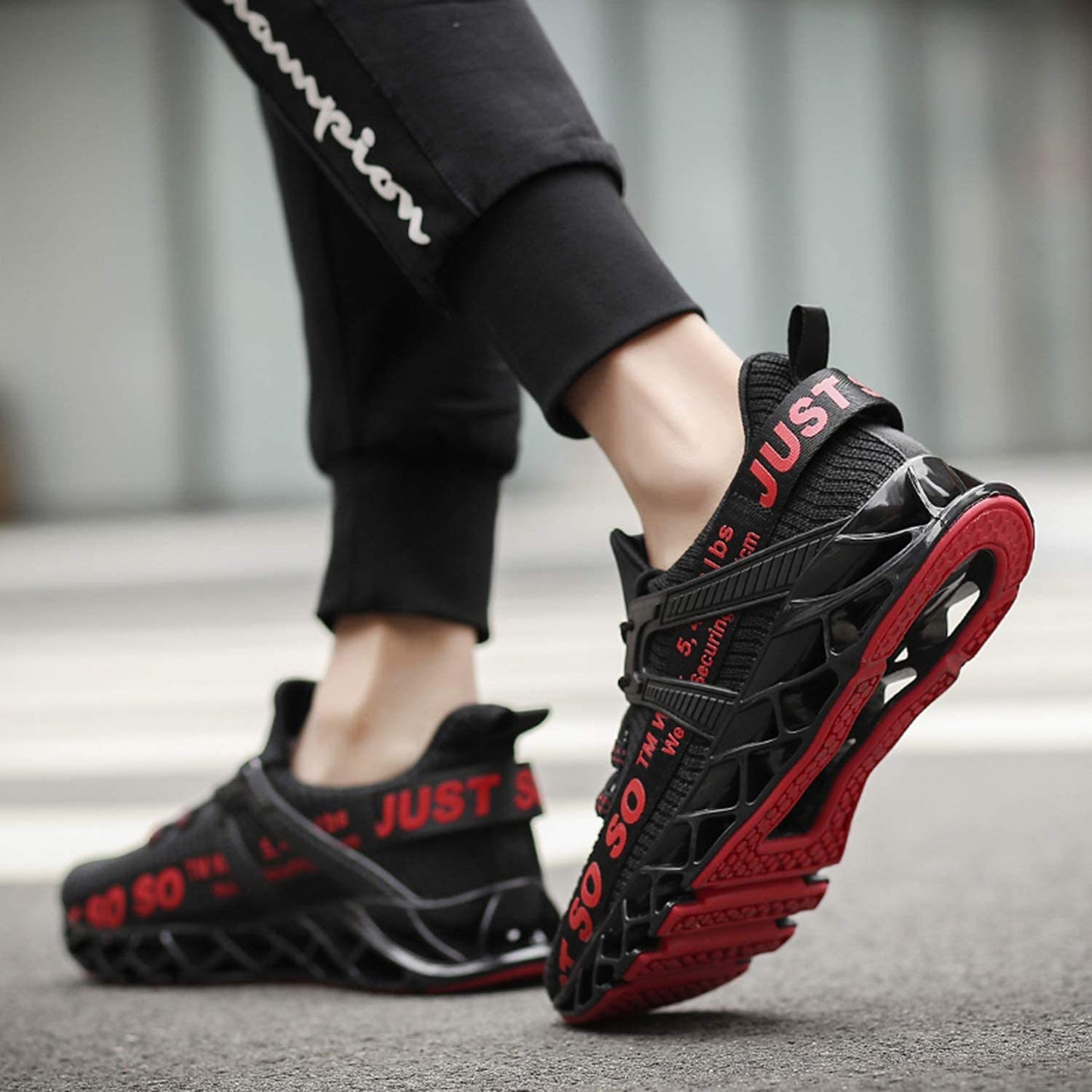 Mens Running Shoes Walking Non Slip Blade Type Sneakers